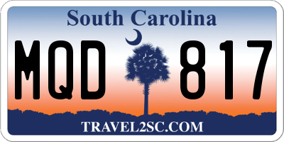 SC license plate MQD817