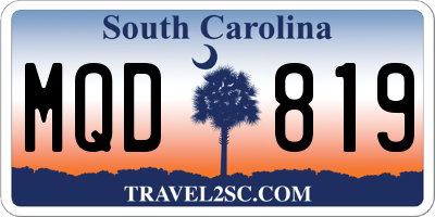 SC license plate MQD819