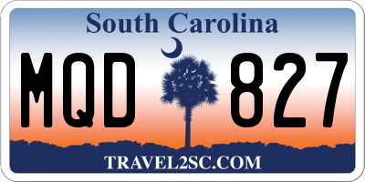 SC license plate MQD827