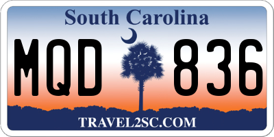SC license plate MQD836