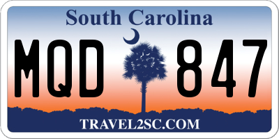 SC license plate MQD847