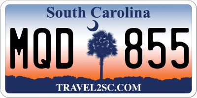 SC license plate MQD855