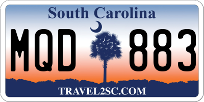 SC license plate MQD883