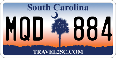 SC license plate MQD884