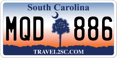 SC license plate MQD886