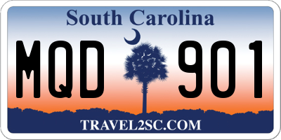 SC license plate MQD901