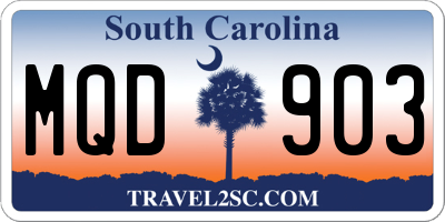 SC license plate MQD903