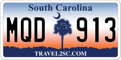 SC license plate MQD913