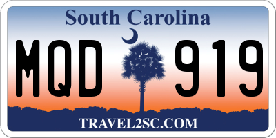 SC license plate MQD919