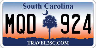 SC license plate MQD924