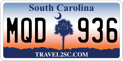 SC license plate MQD936