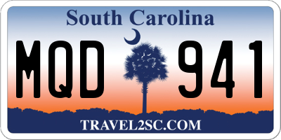 SC license plate MQD941