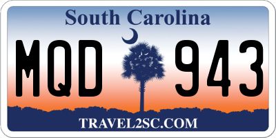 SC license plate MQD943