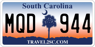 SC license plate MQD944