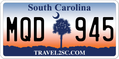 SC license plate MQD945