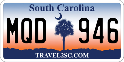 SC license plate MQD946