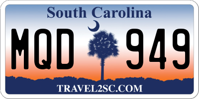 SC license plate MQD949