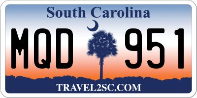 SC license plate MQD951