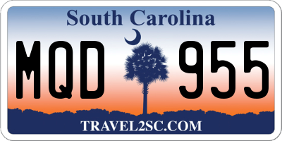 SC license plate MQD955