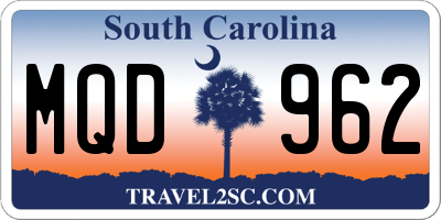 SC license plate MQD962
