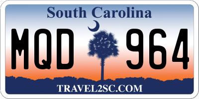 SC license plate MQD964