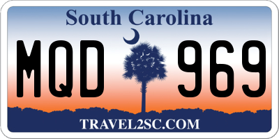 SC license plate MQD969