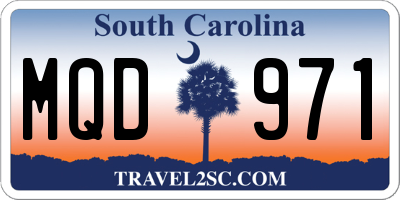 SC license plate MQD971