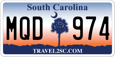 SC license plate MQD974
