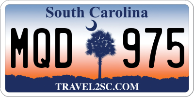 SC license plate MQD975