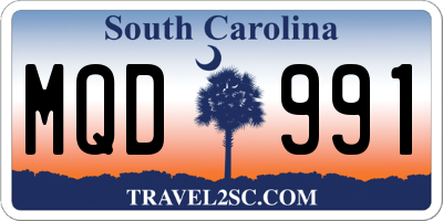 SC license plate MQD991