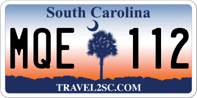 SC license plate MQE112