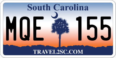 SC license plate MQE155