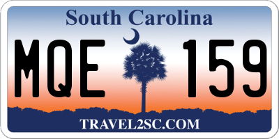 SC license plate MQE159