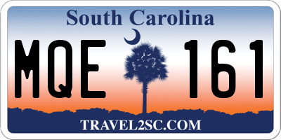 SC license plate MQE161