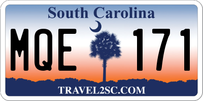 SC license plate MQE171