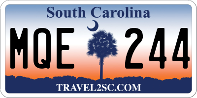 SC license plate MQE244