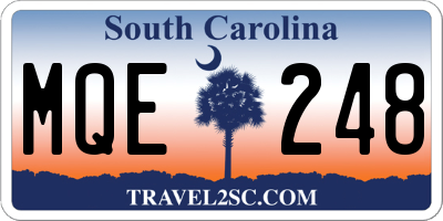 SC license plate MQE248