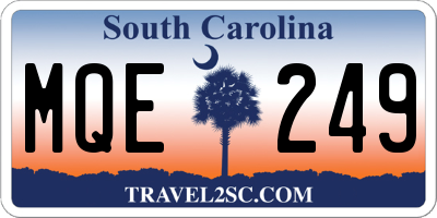 SC license plate MQE249