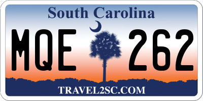 SC license plate MQE262