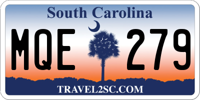 SC license plate MQE279