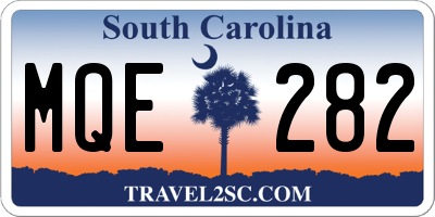 SC license plate MQE282