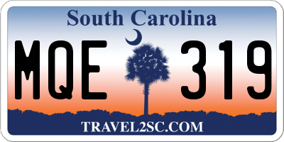 SC license plate MQE319