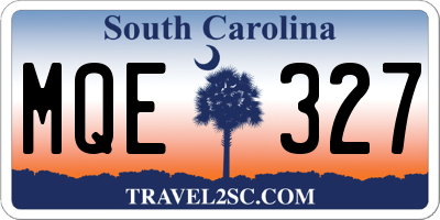 SC license plate MQE327