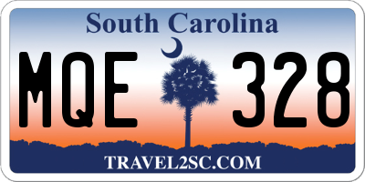 SC license plate MQE328
