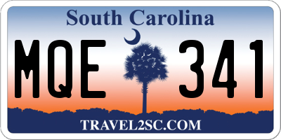 SC license plate MQE341