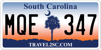 SC license plate MQE347
