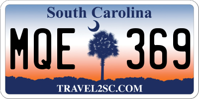 SC license plate MQE369
