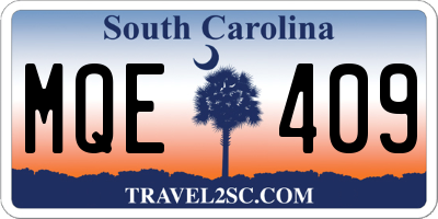 SC license plate MQE409