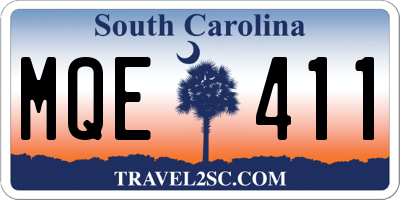 SC license plate MQE411