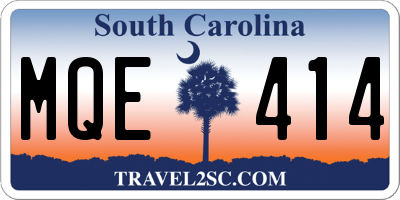 SC license plate MQE414